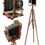 Vintage camera on a tripod