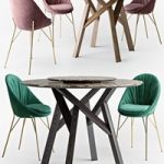 Calligaris Jungle round table Lilly chair set