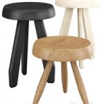 Tabouret Meribel by CASSINA / Round wooden stools