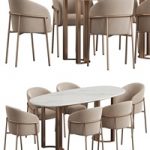 Hudkoff Lord table Rimo chair Dining set
