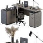 Boss Desk Cream and Black – Office Furniture 255
