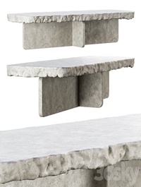 Richard concrete long table by Bpoint design / Concrete dining table