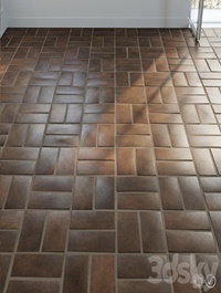Ceramic tile set 05 - Dark Terracotta