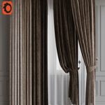 Set of curtains from velvet 37. Beige gamut