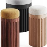 FLUTED STOOL by Galvin Brothers