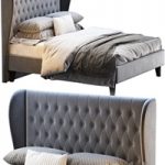 Double bed Vienso 160 Barhat Gray from Divanru