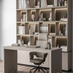 Boss Desk and Library Beige – Office Furniture 319