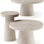 west elm Two-Tone Concrete Round Side Coffee Tables