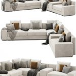 Daniels modular sofa set 02 by Minotti italia
