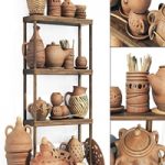 Dishes clay rack n8 / Pottery rack N8