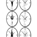 A set of wall clocks with fashion silhouettes