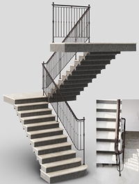 Classic Stair with Iron railing