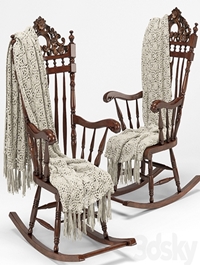 Armchair - rocking chair, plaid