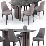 Lucylle dining chair and Gullwing table – Lema