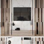 Wall panel with TV