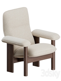 Brasilia Lounge Chair + Ottoman by Menu