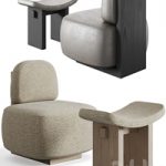 Yoshida Chair + Nara Stool by Secolo