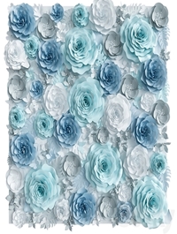 A wall of paper flowers. Photo background