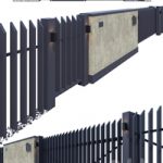 Fence with sliding gates