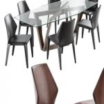 Dining set natuzzi frida chair C014 hex table E015