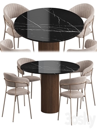 Ostinato table Turin chair Dining set