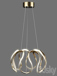 Homary Rola Gold LED Unique Geometric Chandelier Haning Pendant Light