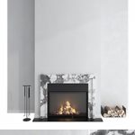 Decorative wall with fireplace set 43
