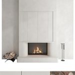 Decorative wall with fireplace set 47