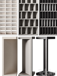 Modular decorative partition MISTRAL by Mutina
