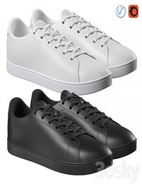 Leather Shoes Black and White