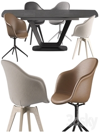 Boconcept - Alicante Table-Adelaide Chair set