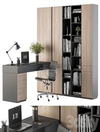 Office Furniture Wardrobe and Table - Home Office 36