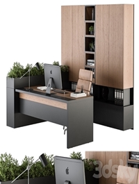 Office Furniture L Type wardrobe - Manager Set 32