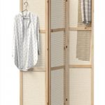 Folding screen with rattan weave