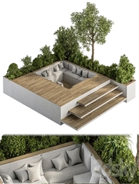 Roof Garden and Landscape Furniture - Set 37
