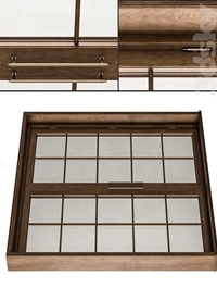 Neo Classic Glass and Wood Door Set 42