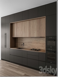 Kitchen Modern - Wood and Black 114