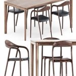 Neva chairs and Neva table by Artisan