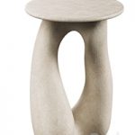 Sandstone Gabrielle Side Table Handsculped by Hermine Bourdin