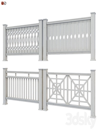Set of handrails and terrace railing 4