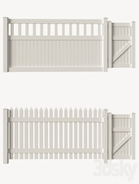 Set of PVC fences + wicket