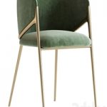 Metal Solid Back Arm Dining Chair Glam Chair for Dining Room