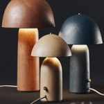 Ceramicah Raku Tera Lime Plaster Table Lamps