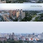 Panoramas of Novosibirsk. 2 pcs