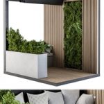 Roof Garden and Landscape Furniture with Pergola 03