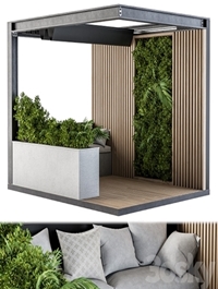 Roof Garden and Landscape Furniture with Pergola 03