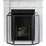 Classic fireplace white marble