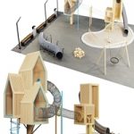 modern wooden playground