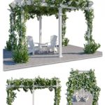 Pergola with Hydrangea