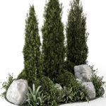 Outdoor Garden Set Bush and Tree – Garden Set 846